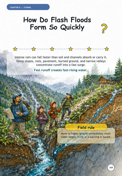Sample spread: How do flash floods form so quickly?