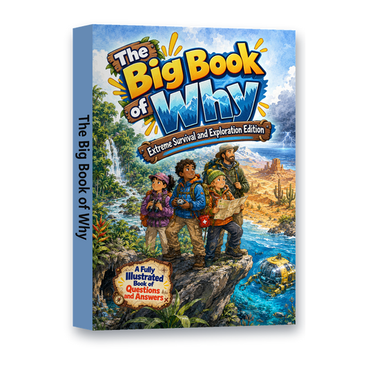 The Big Book of Why: Extreme Survival and Exploration, angled view showing spine