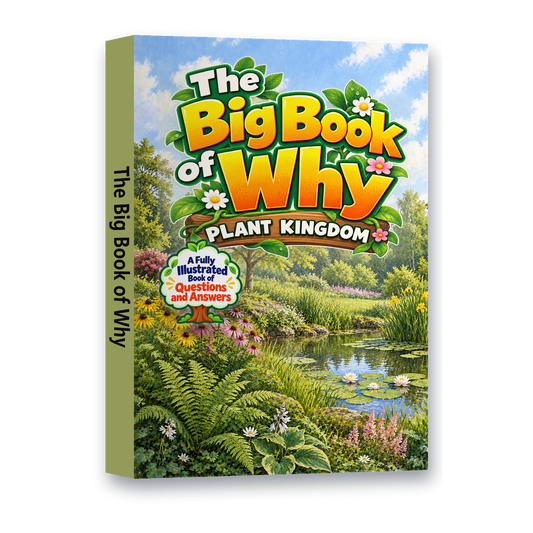 The Big Book of Why: Plant Kingdom, angled view showing spine