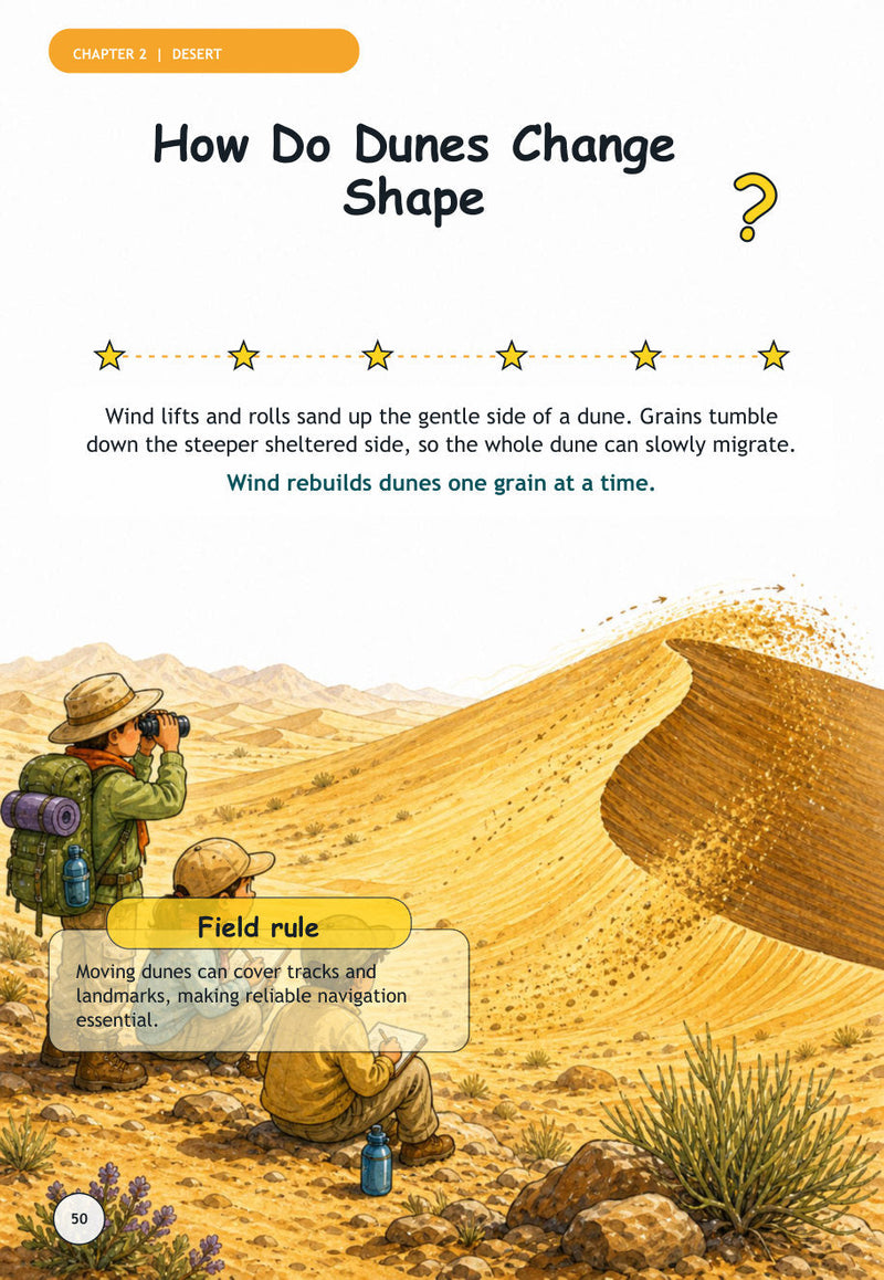 Sample spread: How do dunes change shape?